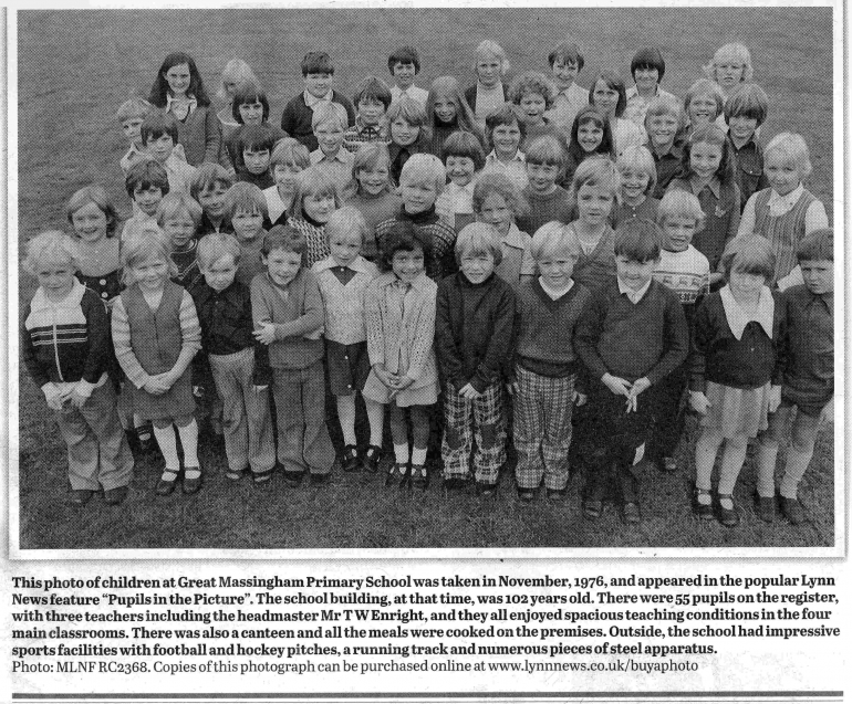 Photograph. School 1976 (Great Massingham Archive).