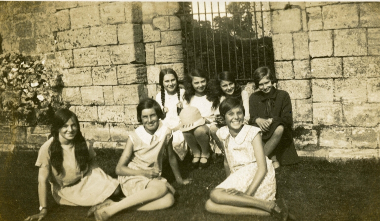 Photograph. School Trip to Castle Acre Priory 1920 (Great Massingham Archive).